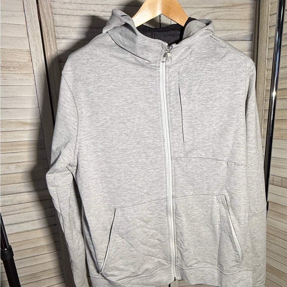 XXL Lululemon Men’s City Sweat Full Zip Hoodie Heathered Ultra Light Grey
